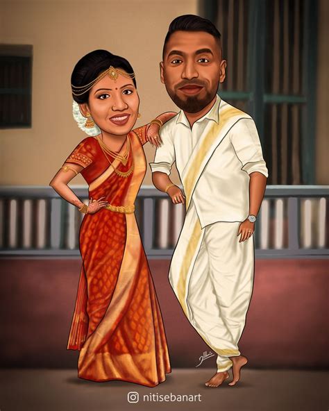 Tamil Wedding Caricature | Wedding caricature, Caricature wedding ...