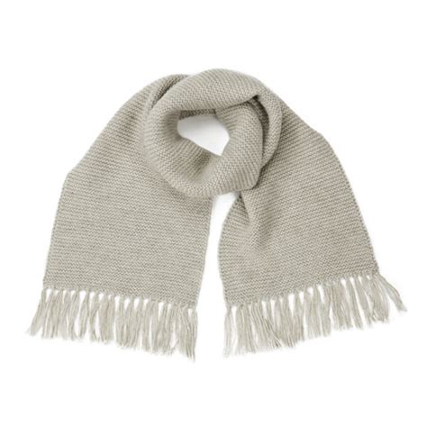 Collective Purl Stitch Scarf - Off White - Free UK Delivery over £50