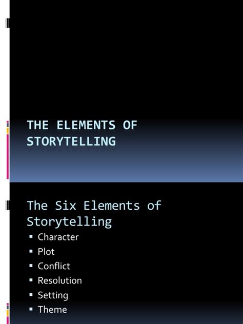 The Elements of Storytelling | PDF | Typefaces | Plot (Narrative)