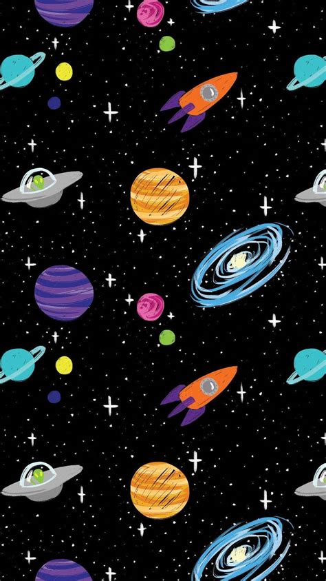 Download Space Aesthetic Spaceship And Planets Wallpaper | Wallpapers.com