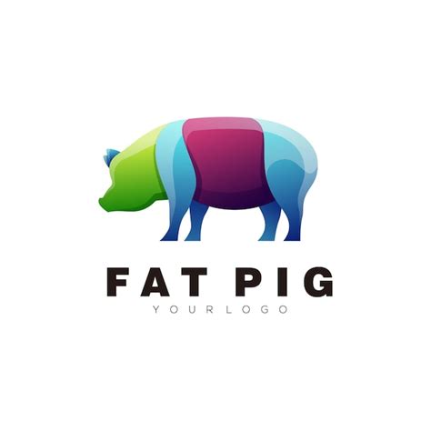 Premium Vector | Pig colorful illustration abstract logo design