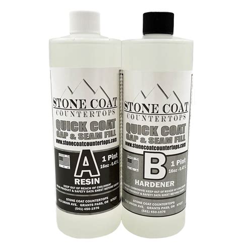 Buy Quick Coat 1 Quart Epoxy Kit (Stone Coat Countertops) - Fast-Curing Epoxy Resin Kit for ...