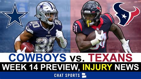 Cowboys vs. Texans Preview, BIG Injury News On Kelvin Joseph, Tyron ...