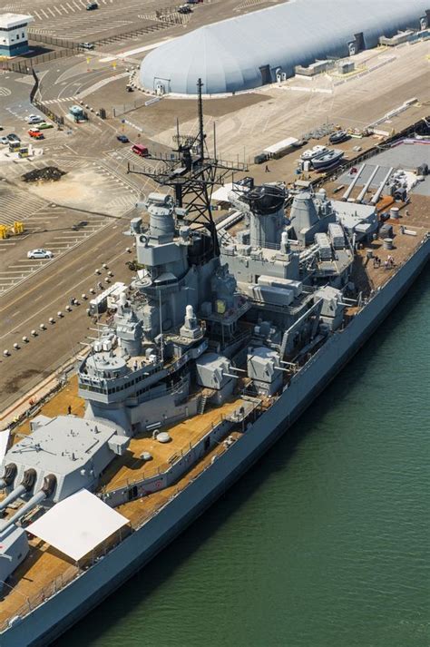 Battleship USS Iowa (BB-61) in San Pedro at the Los Angeles waterfront ...