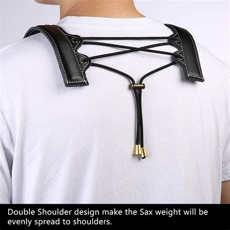 Saxophone Neck Strap,Sax Shoulder Strap, Soft Leather Padded for Sax ...