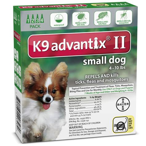 K9 Advantix Flea & Tick Treatment For Dogs 4-10 Lbs., 4 Treatments ...