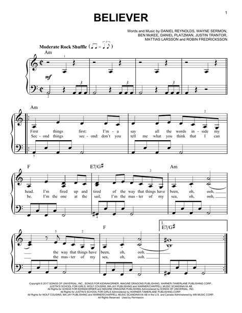 Believer | Sheet Music Direct