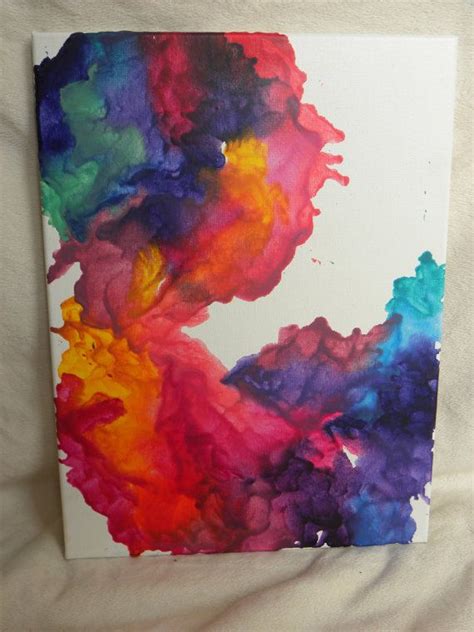 Abstract Melted Crayon Art on Canvas: Red Yellow Pink & | Etsy | Crayon art melted, Crayon art ...