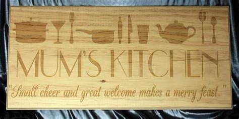 Wooden Sign - Mum's Kitchen - Colac Gifts and Engraving