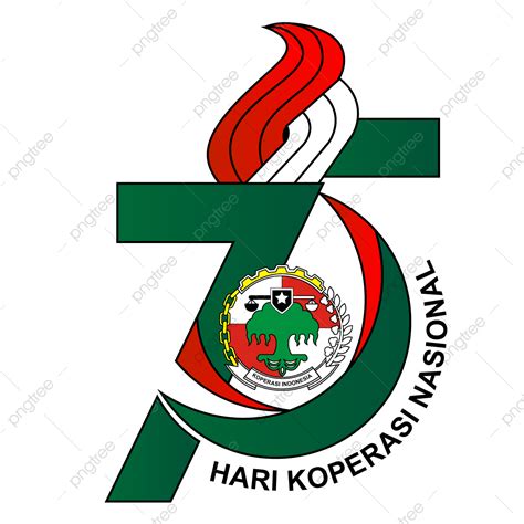 Logo Resmi Hari Koperasi Indonesien Ke 75 2022 Png Vektor Transparenter ...