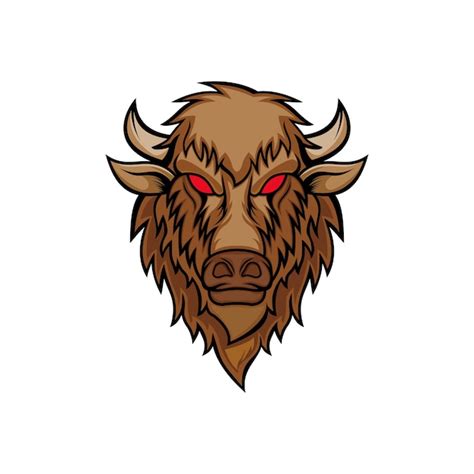 Premium Vector | Bison head vector