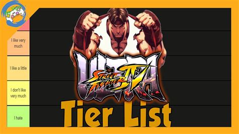 Ultra Street Fighter 4 Tier list (My favorite Fighters). - YouTube