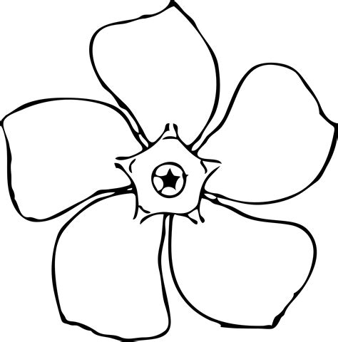 Flower Line Drawing - ClipArt Best