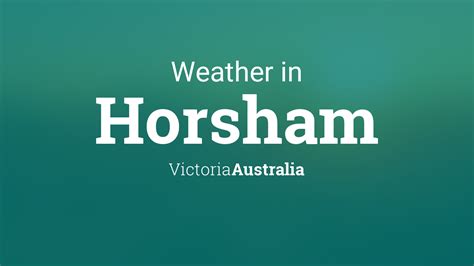 Weather for Horsham, Victoria, Australia