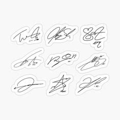 Kim Doyoung Signature - NCT Sticker by MADCITYY in 2021 | Nct, Kim, Signature