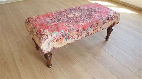 Retro Coffee Table , Turkish Kilim Bench , Big Coffee Table , Farmhouse Ottoman, Large Coffee ...