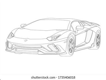 dessin en plan d'une super voiture. : image vectorielle de stock (libre ...