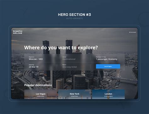 3 Animated Hero Sections | Adobe XD Free Template on Behance