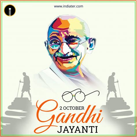 Gandhi Jayanti 2nd October Social Media Design - Indiater