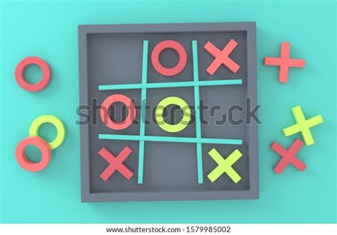 Tic Tac Toe Game 3d Rendering Stock Illustration 1579985002