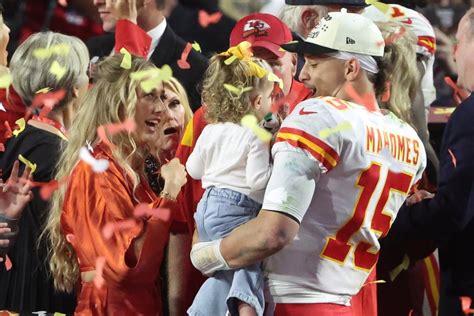 Patrick Mahomes Holds Daughter Sterling Skye After Being Named MVP ...