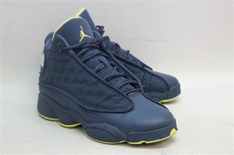 JORDAN Boy's Navy Blue Suede/Textile Air Jordan Retro 13 Trainers UK3.5 ...