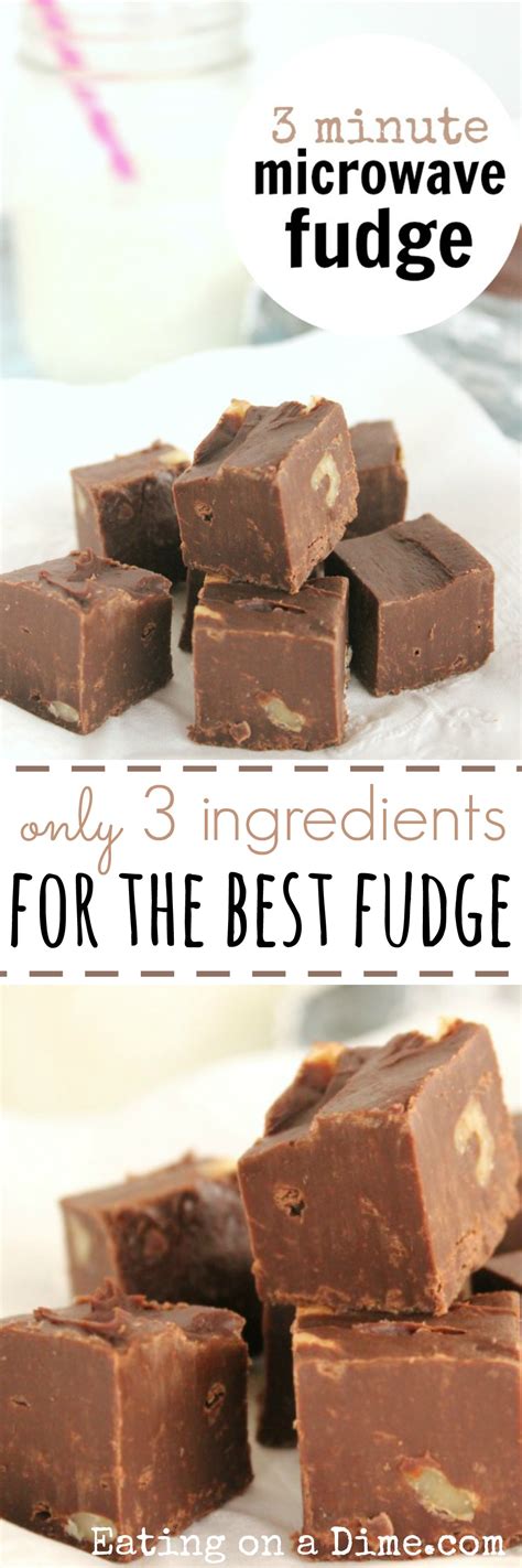 Best Microwave Fudge Recipe - Easy 3 Ingredient Fudge