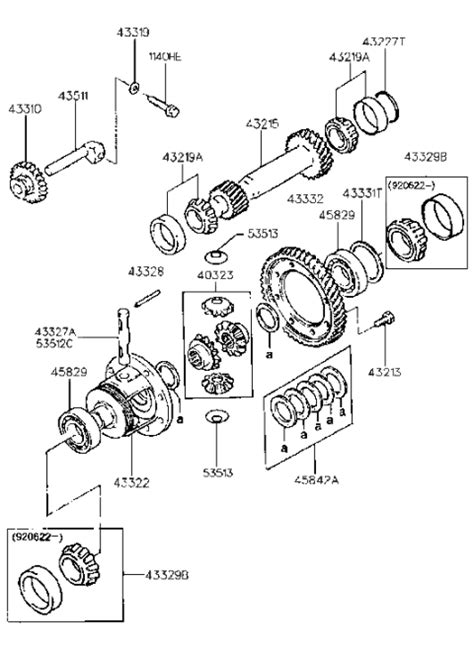 43332-22000 Genuine Hyundai Gear-Differential Drive