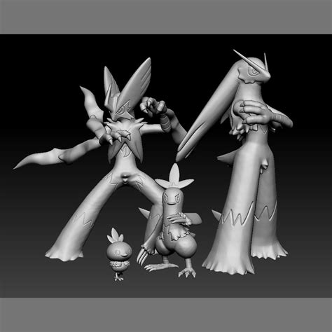 STL file Pokemon Torchic Combusken Blaziken Mega Evolution・3D printable design to download・Cults