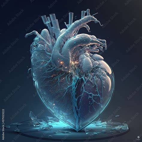 Realistic human ice heart, AI generated Stock Illustration | Adobe Stock