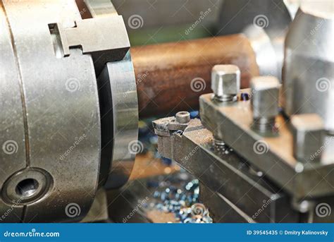 Metal Machining by Turning on Lathe Stock Image - Image of cutter, metalwork: 39545435