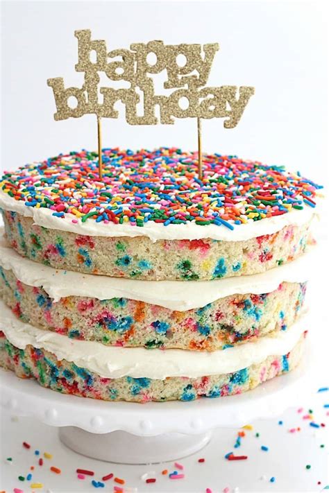 Naked Confetti Cake - The BakerMama