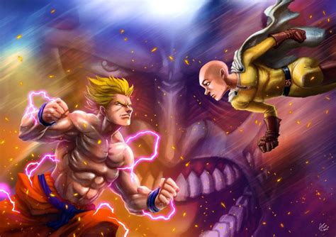 Saiyan vs Saitama | One punch man anime, Anime dragon ball super ...