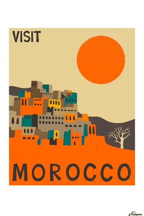 Visit Morocco vintage travel poster - VINTAGE POSTER