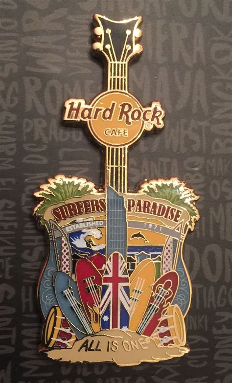 Hard Rock Cafe Surfers Paradise All is One Guitar Pin. Guitar Pins, Surfers Paradise, Hrc, Hard ...