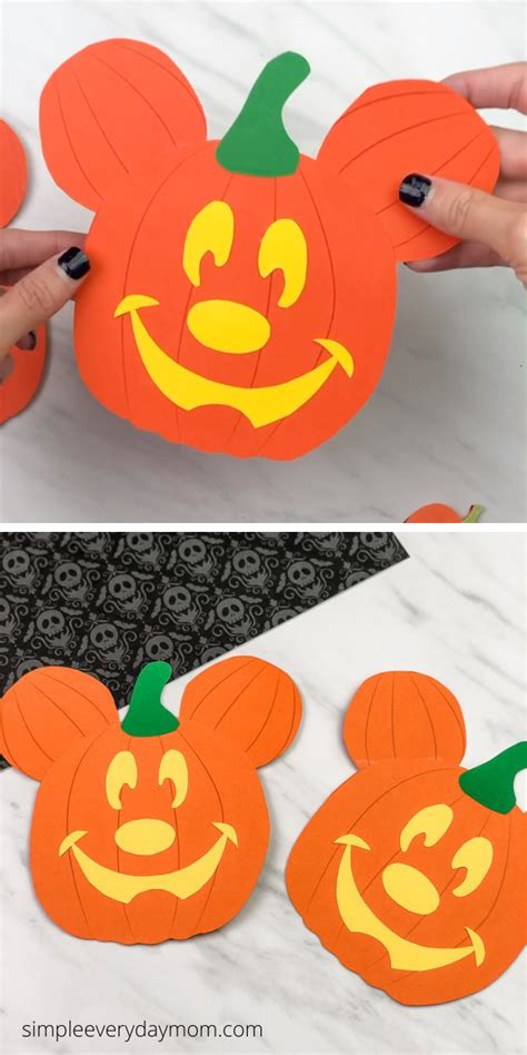 Mickey Mouse Pumpkin Craft For Kids | Halloween crafts for kids ...