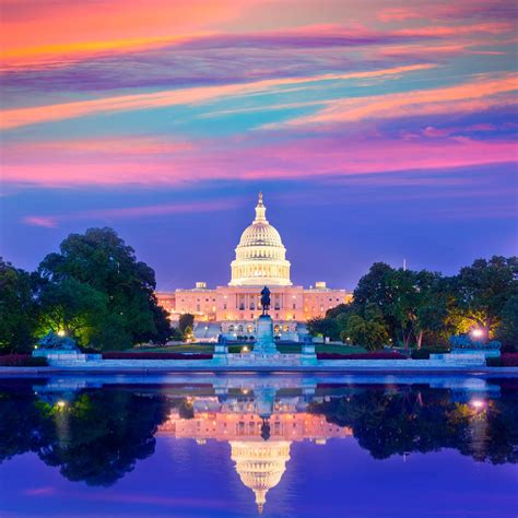 Capitol building sunset Washington DC congress