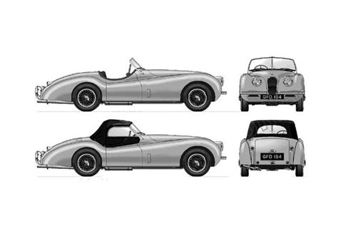 Download drawing Jaguar 120 Roadster 1948 in ai pdf png svg formats