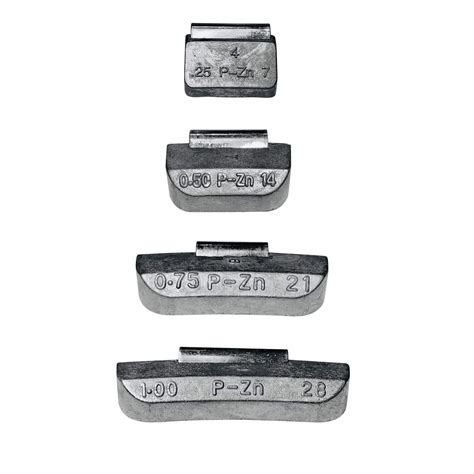 Buy 100 Pieces Clip ON Wheel Weights Made of ZINC .25 .50 .75 1.0 (25 Each) for Steel Rims. This ...