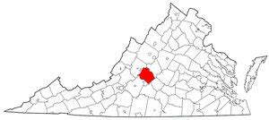 Map of Va: Amherst County