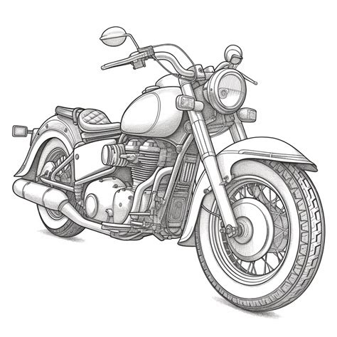 Premium AI Image | drawing of a motorcycle with a side view of the ...