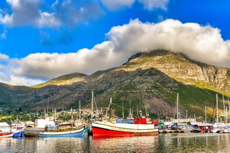 Hout Bay harbour editorial stock image. Image of moutains - 244426194