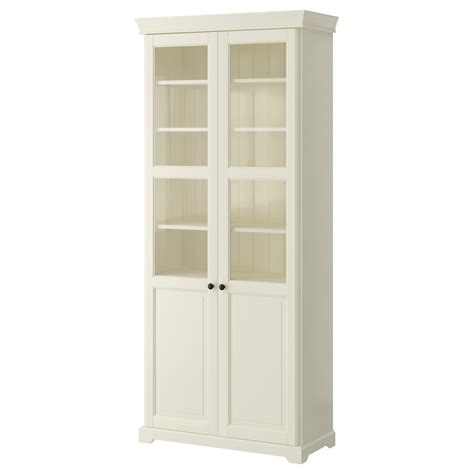 IKEA - LIATORP Bookcase with glass doors white | Bookcase with glass doors, Storage cabinet with ...