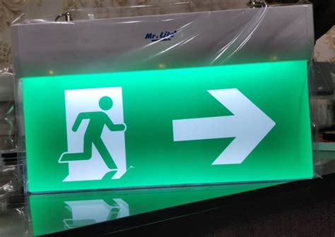 LED Exit Signage White Green – Mr Lite