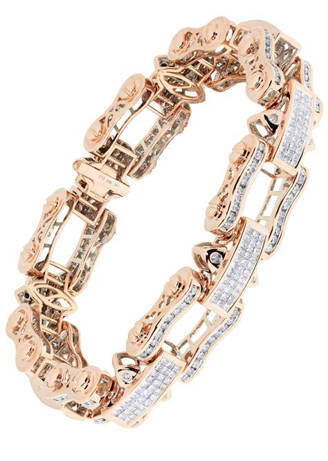 Mens Diamond Bracelet Rose Gold| 8.54 Carats| 65.73 Grams – FrostNYC