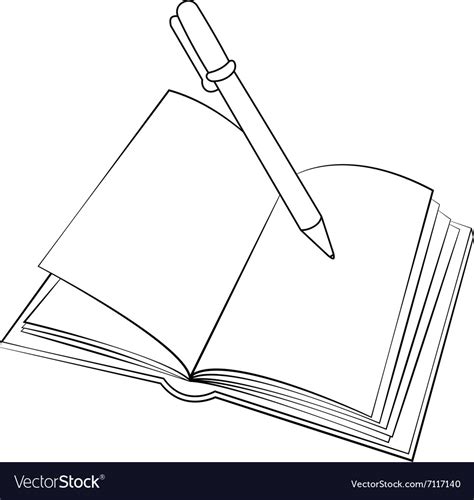 Book pen Royalty Free Vector Image - VectorStock