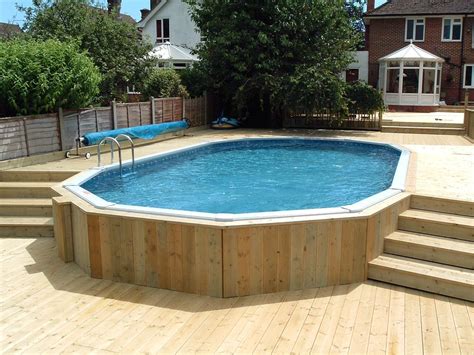 30' x 15' Aluminium above ground pool with decking surround (avec images) | Amenagement piscine ...