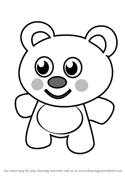 Cartoon Drawings Easy Cute Teddy Bear Drawing - Just Dogs23