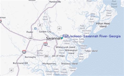 Fort Jackson, Savannah River, Georgia Tide Station Location Guide