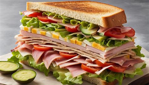 The Subway Club Sandwich with Turkey, Ham, and Roast Beef: Ingredients ...